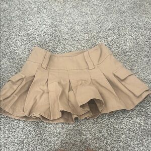 SHEIN Tan Mini Skirt with Pockets